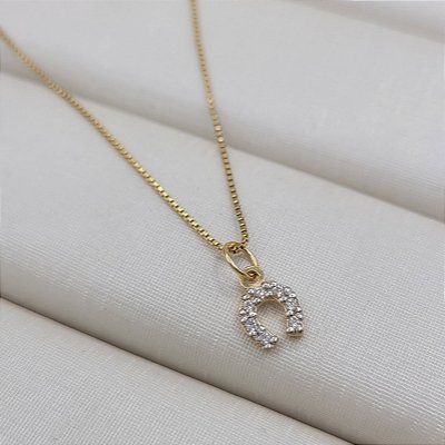 Colar ferradura baby ouro 18k
