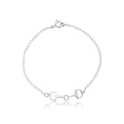 Pulseira mini bridão quadrado prata 925