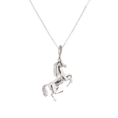Colar cavalo prata 925
