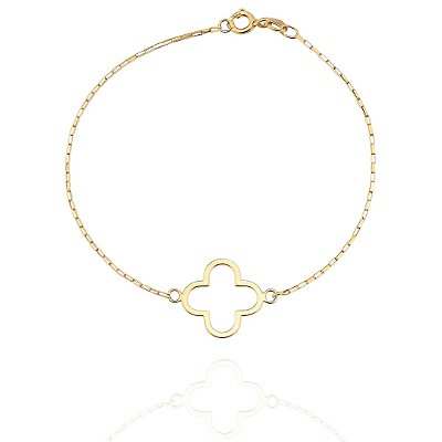 Pulseira trevo ouro 18k