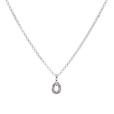 Colar ferradura baby zircônia cravejada prata 925