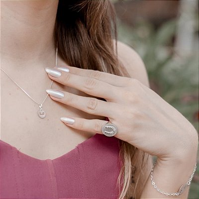 Anel dedinho ferradura  prata 925.