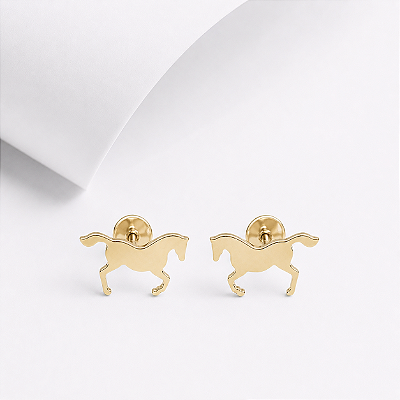 Brinco baby horse ouro 18k