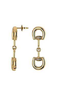 Brinco bridão em ouro 18k.