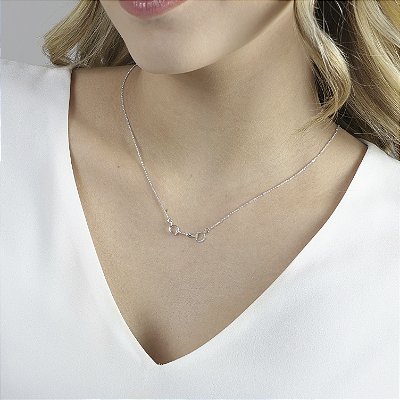 Colar bridão Baby  prata 925