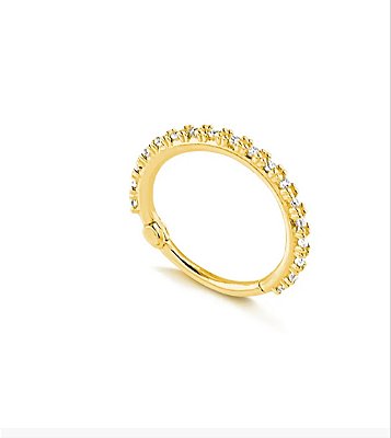 Piercing argola conch  ouro 18k