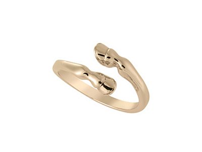 Anel pata cavalo prata 925 banhado ouro 18k