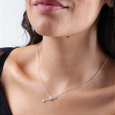 Colar chicote prata 925