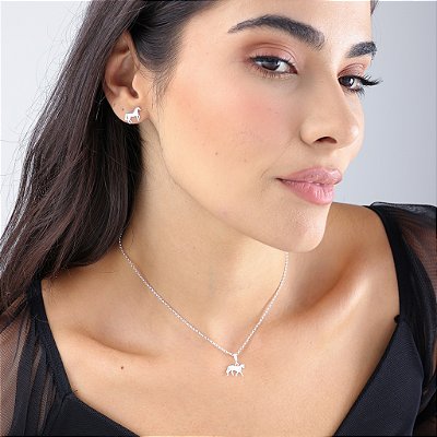 Colar cavalo prata 925