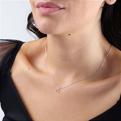 Colar estribo  mini prata 925