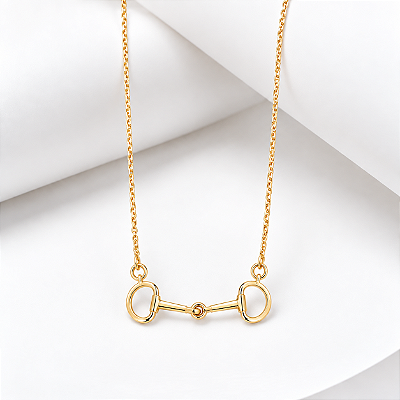 Colar bridão prata 925 banhado a ouro 18k
