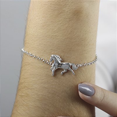 Pulseira  cavalo  prata 925