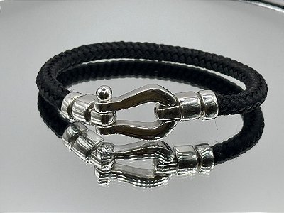 Bracelete Force horse ouro branco