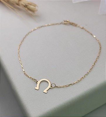 Pulseira ferradura ouro18k