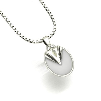 Colar  casco cavalo prata 925