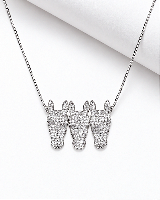 Colar Équos triade zirconia cravejada prata 925