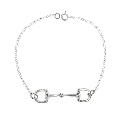 Pulseira bridão G prata 925