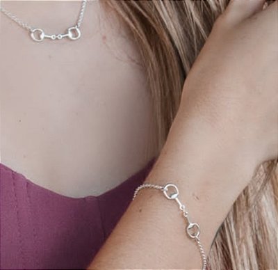 Pulseira mini bridão prata 925