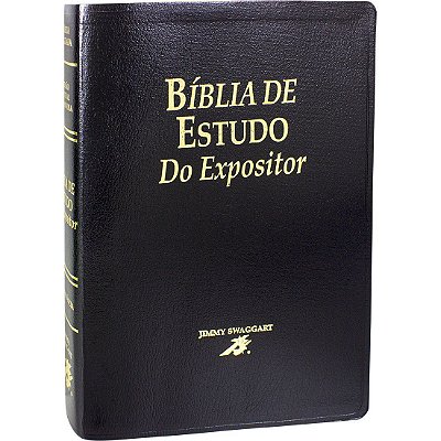 Bíblia de Estudo do Expositor - Capa couro bounded preta: Nova Versão Textual Expositora Editora SBB