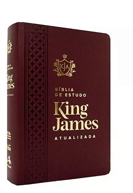 Bíblia De Estudo King James Atualizada - Letra Grande  Vinho