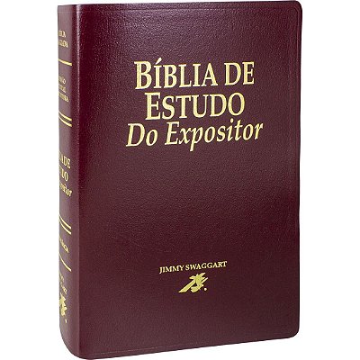 Bíblia de Estudo do Expositor - Capa couro bounded vinho: Nova Versão Textual Expositora, Editora SBB