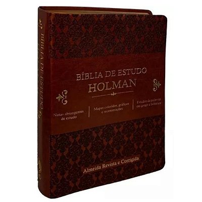 Bíblia de Estudo Holman - Couro sintético Marrom: Almeida Revista e Corrigida (ARC), de Casa Publicadora das Assembleias