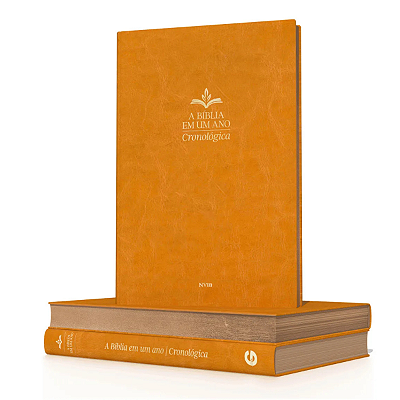 Bíblia Cronológica De Um Ano - Luxo Caramelo