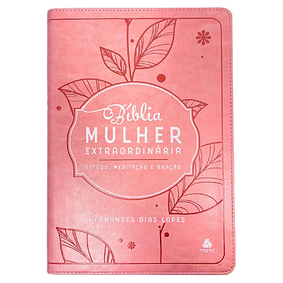 Bíblia Mulher Extraordinária - Estudo, Meditação E Oração - Rosa
