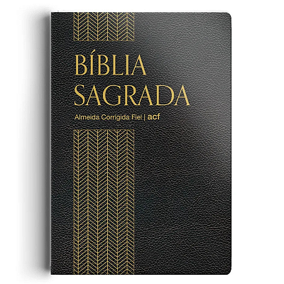 Livro Bíblia Acf - Capa Semi Luxo Preta