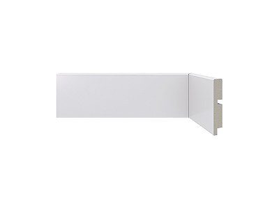 Rodapé Santa Luzia Branco 7 cm modelo 451 - preço por barra com 2,40 metros lineares