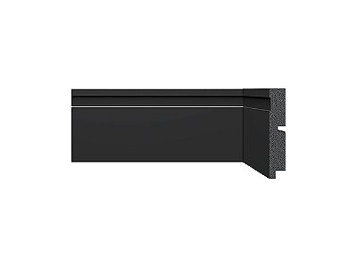 Rodapé Santa Luzia 10cm modelo 3457 preto com friso - preço por barra com 2,40 metros lineares