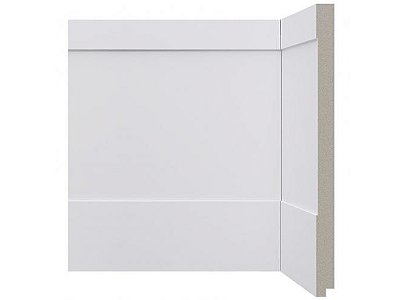 Rodapé Santa Luzia Branco 25cm modelo 524 - preço por barra com 2,40 metros lineares