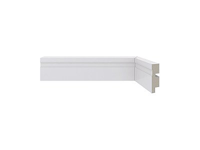 Rodapé Santa Luzia Branco 05cm modelo 455 - preço por barra com 2,40 metros lineares