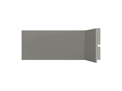 Rodapé 454 cinza titanium de poliestireno com 10 cm de altura Santa Luzia - Preço da barra com 2,40 ml