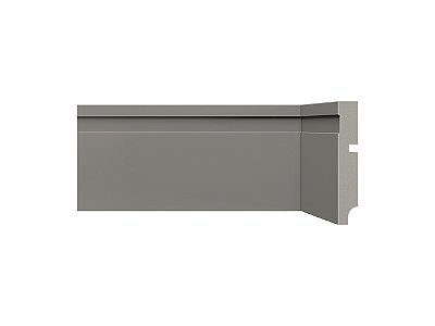 Rodapé 457 cinza titanium de poliestireno com 10 cm de altura Santa Luzia - Preço da barra com 2,40 m