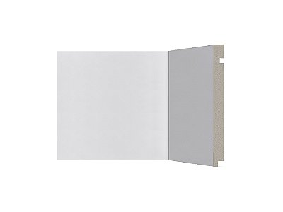 Rodapé 506 branco de poliestireno com 20 cm de altura Santa Luzia - Preço da barra com 2,40 ml