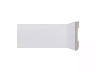 Santa Luzia Rodapé 10cm Branco em poliestireno LEV 101 sem friso- preço da barra com 2,40 ml