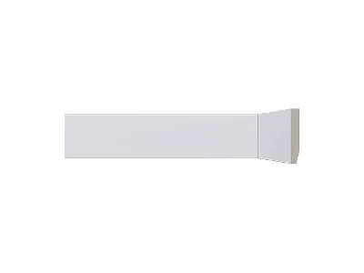 Santa Luzia Rodapé 05cm Branco em poliestireno LEV 51 sem friso - preço da barra com 2,40 ml