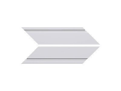 Santa Luzia Chevron 21345 Branco Friso- preço da caixa com 0,50 m² - 26 peças