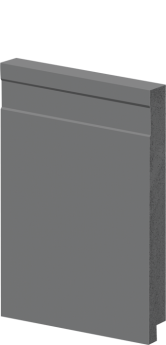 Rodapé em Poliestireno Arquitech 15cm de altura com friso 51015 Cinza Urbano - preço da Barra com 2,40