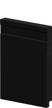 Rodapé em Poliestireno Arquitech 15cm de altura com friso 51015 Preto Vulcano - preço da Barra com 2,40