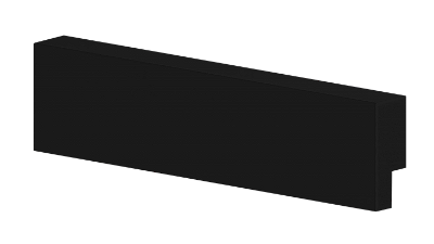 Rodapé em Poliestireno Arquitech 3cm 50003 Preto sem friso