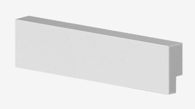 Rodapé em Poliestireno Arquitech 3cm 50003 Branco sem friso
