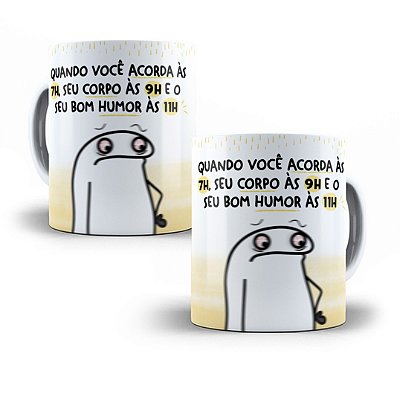 Caneca personalizada  flork quando você acorda