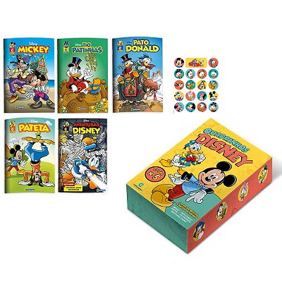 BOX QUADRINHOS DISNEY Nº 0 ( 5 REVISTAS + CARTELA ADESIVOS )
