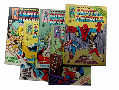 ALMANAQUE DO CAPITÃO AMERICA nºs 85,86,87,88 e 89 - Editora Abril