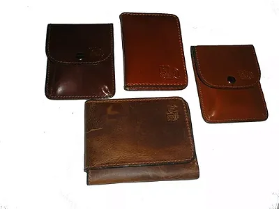 Kit 04 Peças Em Couro Legítimo