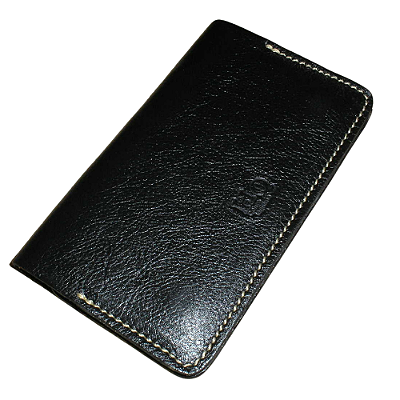 Carteira Slim Feminina - Cor Preta - Couro Legítimo