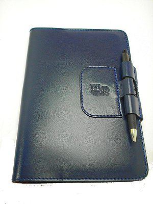 Capa Em Couro Legítimo Para Planner - Cor Azul