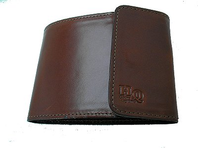 Porta Talão Cheques Em Couro Legítimo - Pinhão Liso